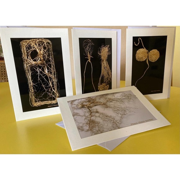 - Set of 4 Metallic Art Print Blank Greeting Cards W/ Envelope - Art by my… - Picture 14 of 14